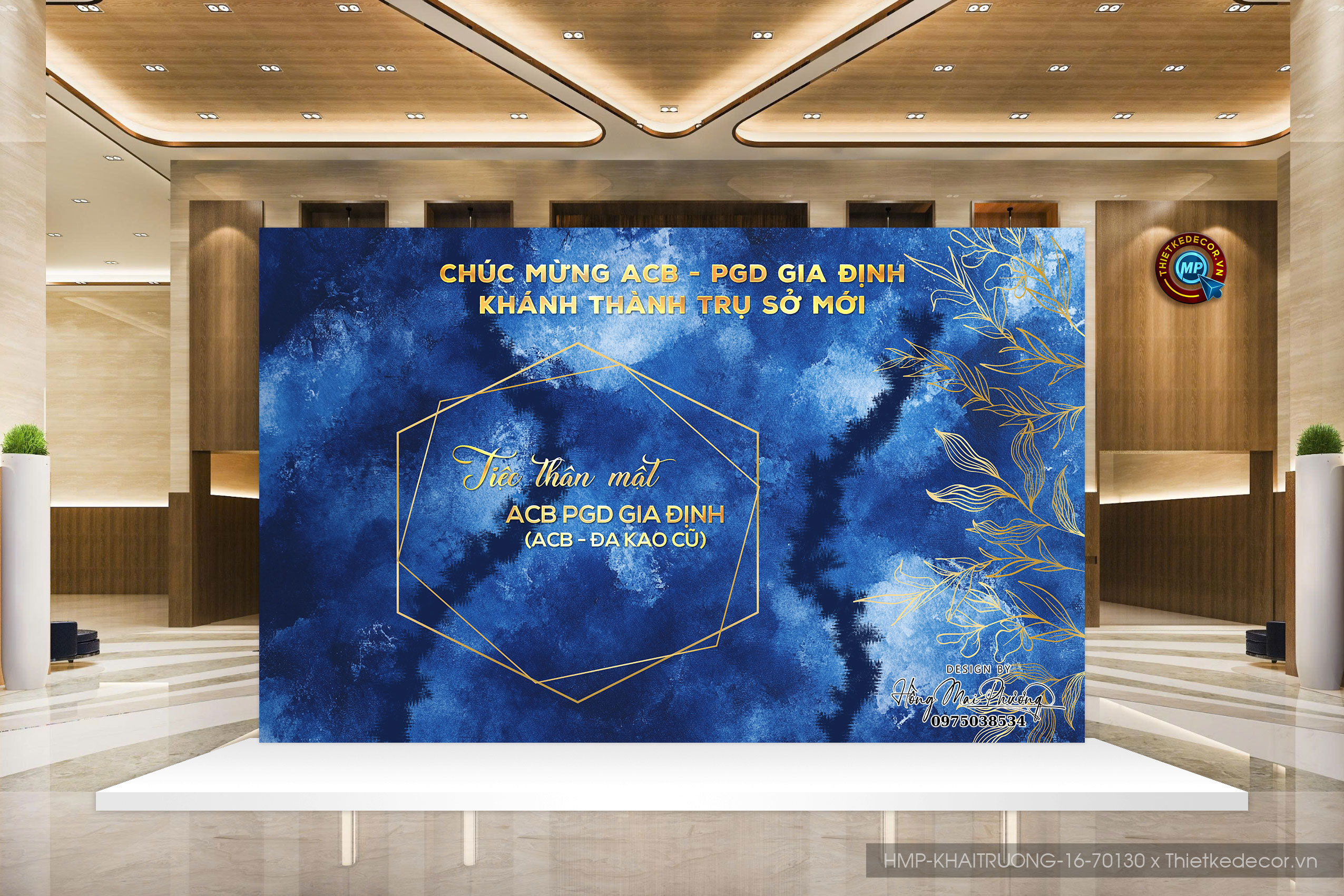 Khai trương- Tiệc thân mật, khánh thành, kỉ niệm tone xanh mix vàng gold